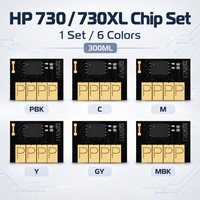 Chip Kartrid Tinta 730 6 Warna Chip HP730 Peningkatan Baru untuk Chip Printer HP DesignJet T1600 T1600dr T1700 T1700dr T2600 T2600dr