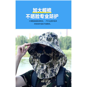 Sombrero de Pescador con Protección Solar y Cubre Cuello Transpirable con Camuflaje para Hombre, para Pesca y Actividades al Aire Libre en Verano - Product Image 4