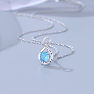 Pendentif en argent pur S925 haut de gamme avec pierre de naissance des 12 signes du zodiaque - Cadeau idéal pour les fêtes, les anniversaires et les relations amoureuses - Product Image 3