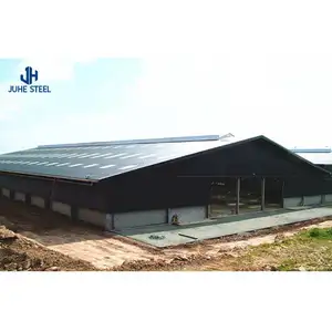 prefabricated metal warehouse Structural Steel building farm house for sheep goat cattle cow barn metal shed