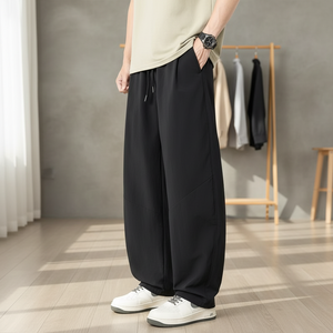 Nouvelle Collection Printemps-Automne : Pantalon Décontracté Homme Tendance, Polyvalent, Couleur Unie, Coupe Ample et Large, Style Utilitaire <span class=keywords><strong>Harun</strong></span> - Product Image 3
