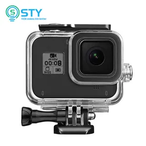 Go Pro إكسسوارات 60M جراب مقاوم للماء لكاميرا GoPro Hero 8 السوداء