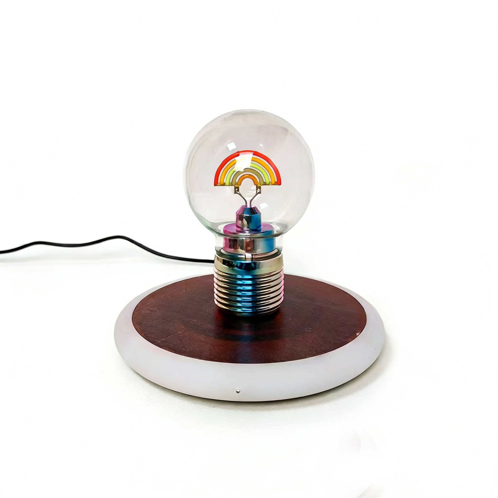 Round base Levitating Rainbow bulb