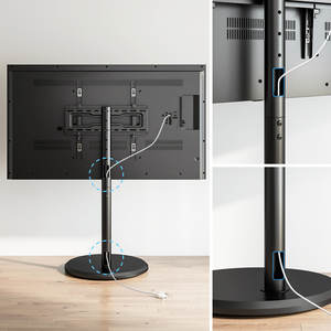 ขาตั้งทีวีพื้นเรียบ32 "-55" พร้อมโหลด35กก. ฐานไม้แข็ง<span class=keywords><strong>100x100</strong></span>-400x400 <span class=keywords><strong>VESA</strong></span> ปรับความสูงได้และสายเคเบิล - Product Image 4