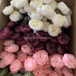 Flores Artificiales de Fábrica a Precios Bajos, Ramas Largas con Bordes Rizados, Peonía de Tallo Único con 3 Cabezas, Peonías Rosas, Flores Falsas - Product Image 5