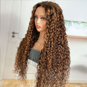 Preplucked Blonde Highlight Hd Transparent Lace Front Wig,Cheap <strong>Deep</strong> <strong>Wave</strong> Highlight Human Hair Wigs With Baby Hair - Product Image 4
