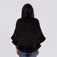 Großhandel Frauen Winter gestrickt Nerz Pelz Schal Cape Strick Nerz Pelz Poncho