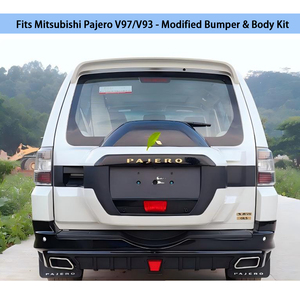 Kit de carrosserie large pour pare-chocs avant et arrière, kit de mise à niveau de carrosserie, plastique ABS, Mitsubishi Pajero V97/V93, fixation par vis, ajustement universel, automobile - Product Image 5