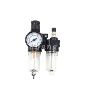 AFC2000 1/4" ตัวกรองแยกน้ำมันและน้ำสำหรับเครื่องพ่นสีแบบใช้ลม พร้อมวาล์วลดแรงดันลมและตัวควบคุมแรงดันลม - Product Image 1