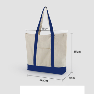 Bolso de lona resistente, logotipo personalizado, compras, comestibles, viajes, playa, reutilizable, ecológico, bolso de hombro de algodón - Product Image 5