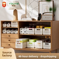 Boîte de rangement pliable en plastique pour armoire, rangement d'angle droit, tiroir de bureau domestique, pour articles divers, collations, cuisine