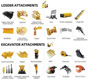 Бесплатная доставка: Мини-экскаватор-погрузчик 4x4, дизельный трактор-экскаватор с бесплатной доставкой, основные компоненты в комплекте - Product Image 6