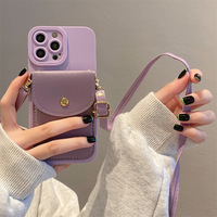 Bolso de Cuero QY, Cartera de Lujo, Bandolera de Diseño, Accesorios de Cuero para Móvil, Funda para Teléfono para iPhone 12 13 14 15 16 Pro Max