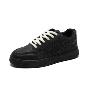 Nouvelles Chaussures Décontractées Basses à Semelle Épaisse pour Hommes, Style Sportif, pour Étudiants, Résistantes à l'Usure, Noires, Tendance, pour la Marche - Collection Automne - Product Image 5