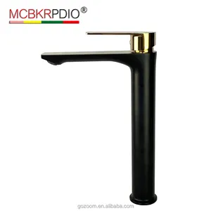 Mcbkrpdio Enkel Gat Matte Black & Gold Badkamer Wastafel Kraan Beste Moderne Vanity Sink Kraan Commerciële Bad Toilet Kraan