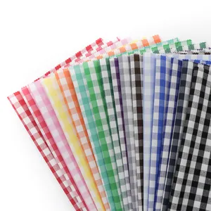 Promotional top quality gingham fabric 100% cotton yarn dyed soft check school fabric for kids uniform