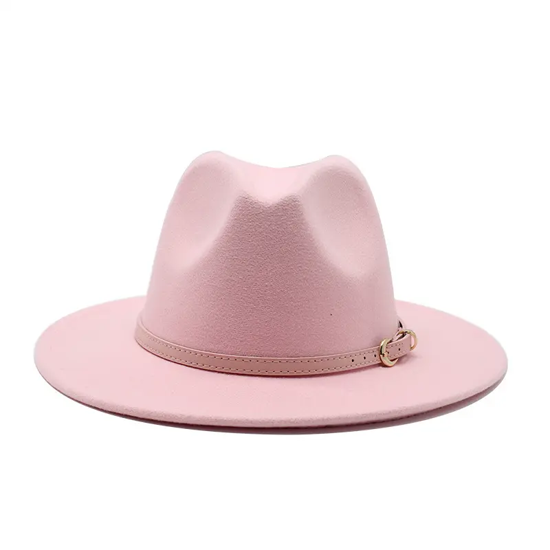 2024 nuovo commercio all'ingrosso impermeabile pieghevole feltro cappelli da cowboy vendita uomini donne bianco bianco luce occidentale cappelli da cowboy rosa per le donne