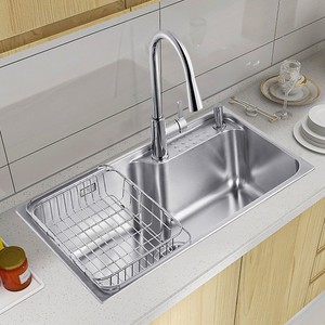 K-26957T-Stainless Steel Single Set Large Household Under-Counter Kitchen Basin for <b>Vegetable</b> Extraction One - Product Image 1