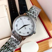 Montre mécanique automatique de qualité supérieure pour homme, cadran en soie blanche, bracelet en acier, date, chiffres romains, polie, pour les affaires
