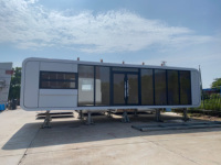 Villa Modulaire Préfabriquée Moderne en Verre, Cabane en Acier Portable de Luxe, Glamping sur la Plage, Station Balnéaire, Hébergement Touristique