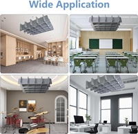 Panneaux acoustiques suspendus au plafond, design gaufré élégant, grands panneaux acoustiques en feutre PET insonorisants pour bureau et studio