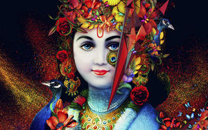 ההינדואיזם והדפסי קיר אמנות בד ציור יפה לורד קרישנה קיר דקורטיבי תמונה לסלון בית תפאורה - Product Image 6