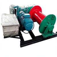 Treuil électrique grande capacité JM8T 22KW avec câble en acier de 300m, frein hydraulique, boîte de vitesses, moment de charge élevé, palan de construction lourd