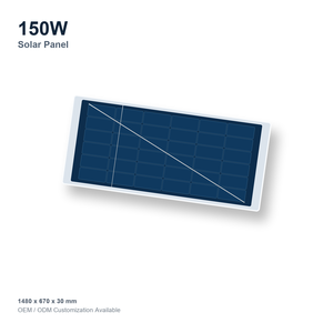Panel Solar Monocristalino de 150W 18V, Módulo Fotovoltaico de 18V, Panel Solar Personalizado OEM para Sistemas de Energía Exterior, Venta al Por Mayor de Fábrica - Product Image 1