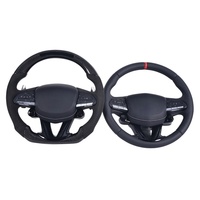 Convient pour Cadillac CT-5/CT-4 : Volant en fibre de carbone avec éclairage LED noir, modification et mise à niveau du bouton de démarrage