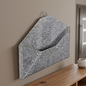 Porte-fichiers en fer galvanisé Art Déco, décoration élégante pour la maison, à fixer au mur, pour la maison ou le bureau, Chaman India - Product Image 3