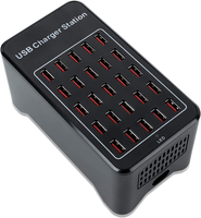 Station de charge USB 25 ports 150W/30A, station de charge USB multiple, chargeur multi-ports pour smartphones, tablettes