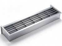 Grille de ventilation linéaire en aluminium à bride personnalisée OEM pour caravane, couvercle de ventilation encastré pour armoire de camping-car