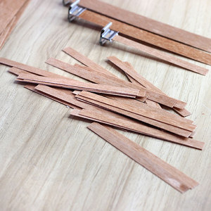 Natural Crackling Wood <strong>Wick</strong> With Metal Tabs Candle <strong>Wick</strong> Wooden <strong>Wicks</strong> for Candle Making - Product Image 2