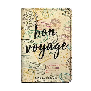 Custom Full Color Print Passportr Cover Holder PU Leather Passport Holder