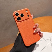 Étui de téléphone en cuir Senyork aux couleurs simples pour iPhone 13 Pro Max 14 15 16 17 Air, coque de protection arrière pour mobile