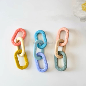 Chaîne de sécurité pour bébé en silicone sans BPA, jouet sensoriel à mâcher pour soulager la douleur des nourrissons - Product Image 3