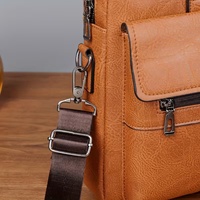 Porte-documents en cuir rétro pour homme, sac à main multifonctionnel, porte-documents à bandoulière pour ordinateur portable, pour les déplacements et les voyages