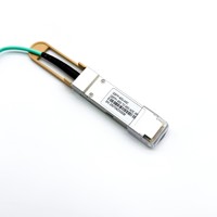 40G QSFP + AOC kabel optik aktif 1 m-mpo konektor untuk saklar pusat Data, pasang langsung kabel serat untuk Server