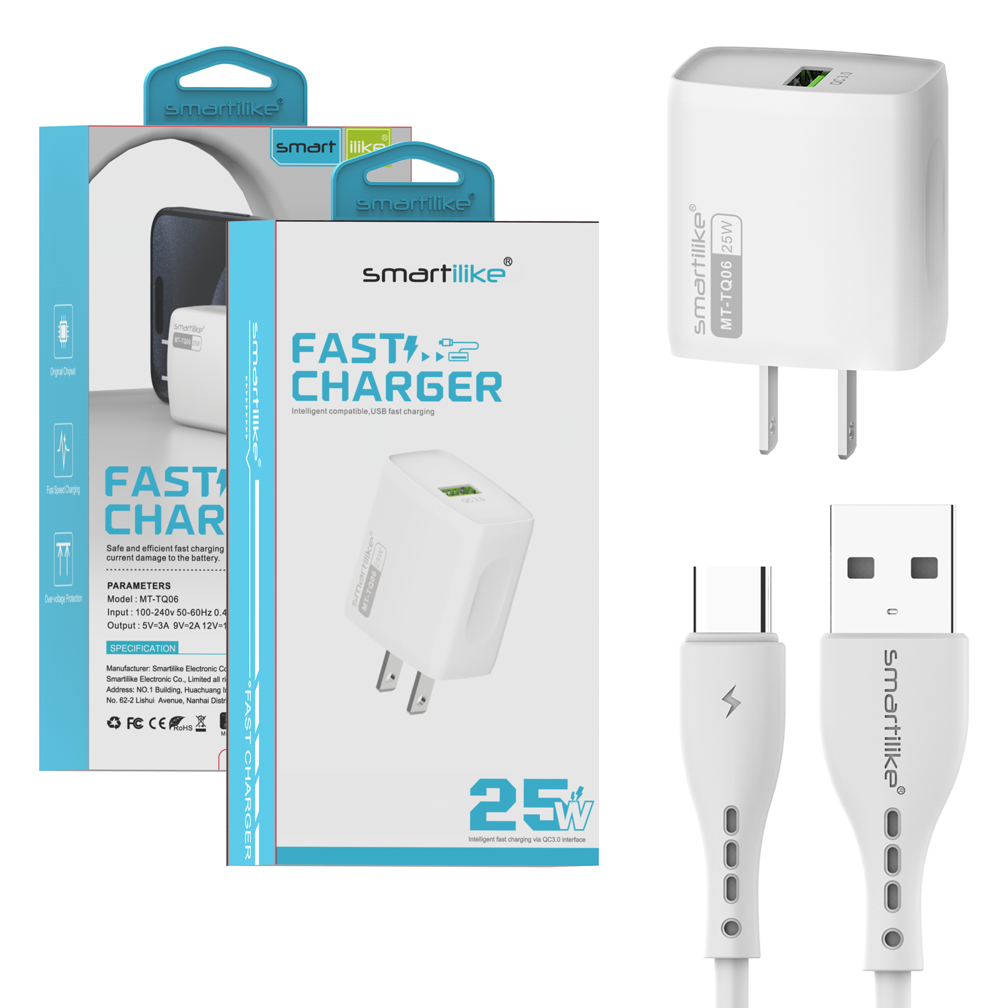 Fast Charger Adapter 18W Quick Wall Car Charging Solutions