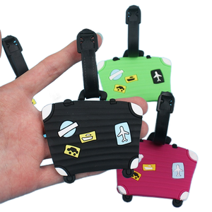 Phim hoạt hình hành lý tag thương hiệu tag mềm PVC hành lý tag nhãn hành lý 3D mô hình động vật thân cây <span class=keywords><strong>hashtag</strong></span> phụ kiện du lịch - Product Image 1