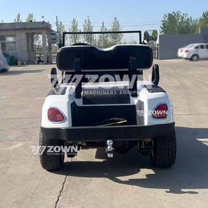 Carrito de golf eléctrico estándar de 2 plazas, color blanco puro, con neumáticos de caucho silenciosos para uso en carretera y llantas de acero plateadas. - Product Image 4