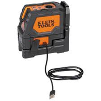 KLEIN TOOLS 93LCLGR Niveau laser croisé vert rechargeable auto-nivelant avec points de plomb rouge