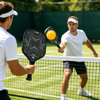 Raquette de pickleball personnalisée pour adultes, 16 mm, en fibre de carbone, noyau en nid d'abeille PP, motif personnalisé, vente en gros