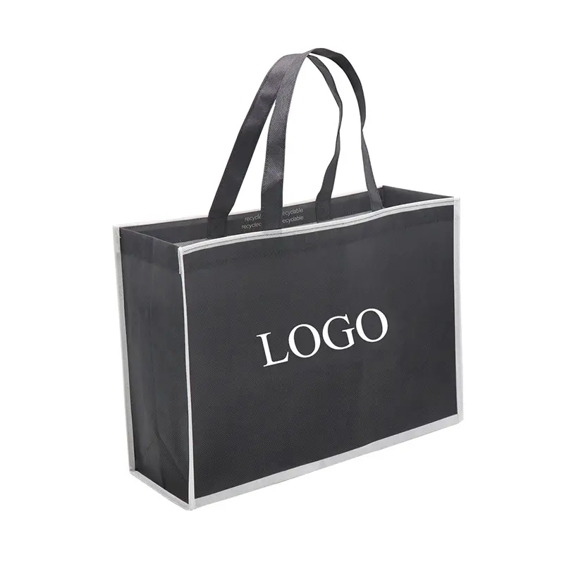 Sacola reciclável do tote do tecido do oem eco, saco de presente não tecido com logotipo impresso personalizado