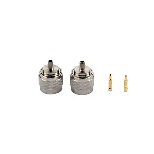 N type plug male crimp for RG58 LMR195 LMR200 RG142 connector