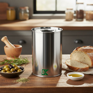 Envase Metálico Cilíndrico Kontensan L921 para Envasado de Aceite de Oliva, 73 mm x 140 mm, Envase para Almacenamiento de Alimentos, 0.5 L - Product Image 3