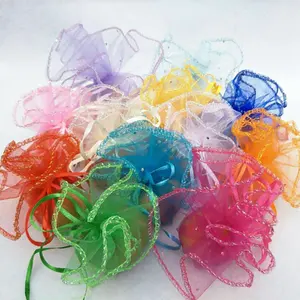 26cm đường kính giáng sinh Wedding party Favor quà tặng bao bì túi đồ trang sức kẹo Vòng dây rút Sheer Organza