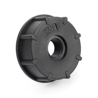 Réducteur de base de robinet IBC P20, 2 pouces S60x6 vers filetage femelle 20 mm, raccord de tuyauterie basse pression moulé par injection en PP HDPE