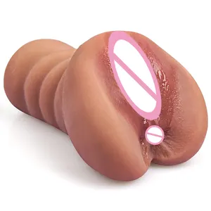 Masturbador masculino bolsillo Real coño silicona naturaleza grasa texturizada Vagina apretado Anal para hombre adulto sexo coño juguetes Sax ano muñecas