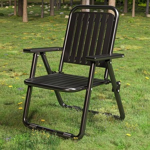 Chaise pliante portable d'extérieur 54x56x83 cm, chaise de jardin pliable pour pique-nique, plage, camping - Product Image 2